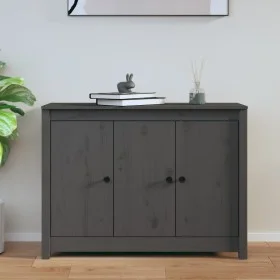 Solid gray pine wood sideboard 100x35x74 cm by vidaXL, Sideboards - Ref: Foro24-814561, Price: 138,51 €, Discount: %