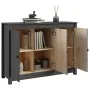 Solid gray pine wood sideboard 100x35x74 cm by vidaXL, Sideboards - Ref: Foro24-814561, Price: 138,51 €, Discount: %