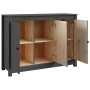 Aparador de madera maciza de pino gris 100x35x74 cm de vidaXL, Aparadores - Ref: Foro24-814561, Precio: 140,29 €, Descuento: %