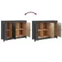 Solid gray pine wood sideboard 100x35x74 cm by vidaXL, Sideboards - Ref: Foro24-814561, Price: 138,51 €, Discount: %