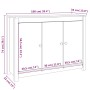 Aparador de madera maciza de pino gris 100x35x74 cm de vidaXL, Aparadores - Ref: Foro24-814561, Precio: 140,29 €, Descuento: %
