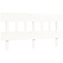 Weißer Massivholzbettrahmen mit Kopfteil 160x200 cm von vidaXL, Betten und Lattenroste - Ref: Foro24-3195167, Preis: 140,84 €...