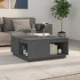 Couchtisch aus massivem grauem Kiefernholz, 80 x 81 x 36,5 cm von vidaXL, Couchtisch - Ref: Foro24-814526, Preis: 108,78 €, R...