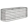 Pflanzgefäß aus silber pulverbeschichtetem Stahl, 114 x 40 x 68 cm von vidaXL, Töpfe und Pflanzgefäße - Ref: Foro24-318867, P...