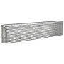 Planter raised bed steel powder coating silver 332x40x68 cm by vidaXL, Pots and planters - Ref: Foro24-318912, Price: 101,83 ...