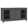 Solid pine wood TV stand in gray, 103x36.5x52 cm by vidaXL, TV Furniture - Ref: Foro24-814576, Price: 102,05 €, Discount: %