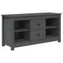 TV-Schrank aus massivem Kiefernholz, grau, 103 x 36,5 x 52 cm von vidaXL, TV-Möbel - Ref: Foro24-814571, Preis: 79,29 €, Raba...