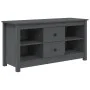TV-Schrank aus massivem Kiefernholz, grau, 103 x 36,5 x 52 cm von vidaXL, TV-Möbel - Ref: Foro24-814571, Preis: 79,29 €, Raba...