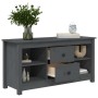 TV-Schrank aus massivem Kiefernholz, grau, 103 x 36,5 x 52 cm von vidaXL, TV-Möbel - Ref: Foro24-814571, Preis: 79,29 €, Raba...