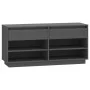 Schuhschrank aus massivem Kiefernholz grau 110x34x52 cm von vidaXL, Schuhregale und Schuhorganisatoren - Ref: Foro24-814446, ...