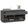 Solid pine wood shoe cabinet in gray, 110x34x52 cm by vidaXL, Shoe racks and shoe organizers - Ref: Foro24-814446, Price: 120...