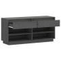 Solid pine wood shoe cabinet in gray, 110x34x52 cm by vidaXL, Shoe racks and shoe organizers - Ref: Foro24-814446, Price: 120...