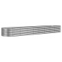 Steel flower bed powder coated silver 368x80x36 cm by vidaXL, Pots and planters - Ref: Foro24-318932, Price: 76,31 €, Discoun...