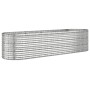 Steel flower bed powder coated silver 296x80x68 cm by vidaXL, Pots and planters - Ref: Foro24-318962, Price: 116,31 €, Discou...