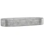 Steel flowerbed planter powder coated silver 249x100x36 cm by vidaXL, Pots and planters - Ref: Foro24-318997, Price: 57,92 €,...