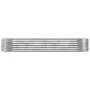 Steel flowerbed planter powder coated silver 249x100x36 cm by vidaXL, Pots and planters - Ref: Foro24-318997, Price: 57,92 €,...