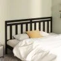 Solid black pine wood bed headboard 206x4x100 cm by vidaXL, Headboards and footboards - Ref: Foro24-814118, Price: 32,80 €, D...
