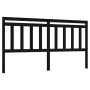 Cabecero de cama madera maciza de pino negro 206x4x100 cm de vidaXL, Cabeceros y pies de cama - Ref: Foro24-814118, Precio: 3...