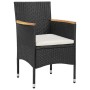 3-Piece Black Synthetic Rattan Garden Dining Set by vidaXL, Garden sets - Ref: Foro24-3098025, Price: 143,76 €, Discount: %