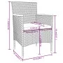 3-Piece Black Synthetic Rattan Garden Dining Set by vidaXL, Garden sets - Ref: Foro24-3098025, Price: 149,73 €, Discount: %