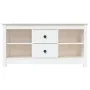 Massiver TV-Schrank aus weißem Kiefernholz, 103 x 36,5 x 52 cm von vidaXL, TV-Möbel - Ref: Foro24-814570, Preis: 105,32 €, Ra...