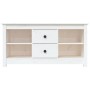 Massiver TV-Schrank aus weißem Kiefernholz, 103 x 36,5 x 52 cm von vidaXL, TV-Möbel - Ref: Foro24-814570, Preis: 106,58 €, Ra...