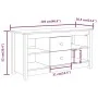 Massiver TV-Schrank aus weißem Kiefernholz, 103 x 36,5 x 52 cm von vidaXL, TV-Möbel - Ref: Foro24-814570, Preis: 105,32 €, Ra...