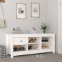 Solid white pine wood shoe cabinet 110x38x45.5 cm by vidaXL, Shoe racks and shoe organizers - Ref: Foro24-814595, Price: 94,6...