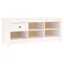 Solid white pine wood shoe cabinet 110x38x45.5 cm by vidaXL, Shoe racks and shoe organizers - Ref: Foro24-814595, Price: 93,4...