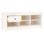 Solid white pine wood shoe cabinet 110x38x45.5 cm by vidaXL, Shoe racks and shoe organizers - Ref: Foro24-814595, Price: 93,4...