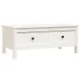 Mesa de centro de madera maciza de pino blanco 100x50x40 cm de vidaXL, Mesas de centro - Ref: Foro24-814605, Precio: 122,63 €...