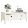 Mesa de centro de madera maciza de pino blanco 100x50x40 cm de vidaXL, Mesas de centro - Ref: Foro24-814605, Precio: 122,63 €...