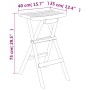 Folding high table and stools set, 5 pieces, made of solid teak wood. by vidaXL, Garden sets - Ref: Foro24-3100778, Price: 47...