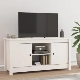 Massiver TV-Schrank aus weißem Kiefernholz, 103 x 36,5 x 52 cm von vidaXL, TV-Möbel - Ref: Foro24-814585, Preis: 103,10 €, Ra...