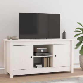 Massiver TV-Schrank aus weißem Kiefernholz, 103 x 36,5 x 52 cm von vidaXL, TV-Möbel - Ref: Foro24-814585, Preis: 104,48 €, Ra...