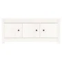 Mueble zapatero de madera maciza de pino blanco 110x38x45,5 cm de vidaXL, Zapateros y organizadores de calzado - Ref: Foro24-...