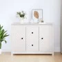 Sideboard aus massivem weißem Kiefernholz, 100 x 35 x 74 cm von vidaXL, Sideboards - Ref: Foro24-814565, Preis: 139,48 €, Rab...