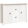 Sideboard aus massivem weißem Kiefernholz, 100 x 35 x 74 cm von vidaXL, Sideboards - Ref: Foro24-814565, Preis: 139,48 €, Rab...
