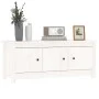 Mueble zapatero de madera maciza de pino blanco 110x38x45,5 cm de vidaXL, Zapateros y organizadores de calzado - Ref: Foro24-...