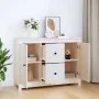 Sideboard aus massivem weißem Kiefernholz, 100 x 35 x 74 cm von vidaXL, Sideboards - Ref: Foro24-814565, Preis: 139,48 €, Rab...