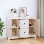 Sideboard aus massivem weißem Kiefernholz, 100 x 35 x 74 cm von vidaXL, Sideboards - Ref: Foro24-814565, Preis: 141,28 €, Rab...