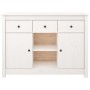 Aparador de madera maciza de pino blanco 100x35x74,5 cm de vidaXL, Aparadores - Ref: Foro24-814550, Precio: 146,20 €, Descuen...