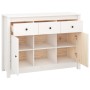 Aparador de madera maciza de pino blanco 100x35x74,5 cm de vidaXL, Aparadores - Ref: Foro24-814550, Precio: 146,20 €, Descuen...