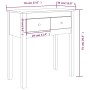 Konsolentisch aus massivem weißem Kiefernholz, 70 x 35 x 75 cm von vidaXL, Seitentische - Ref: Foro24-814610, Preis: 89,72 €,...
