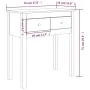Solid white pine wood console table 70x35x75 cm by vidaXL, Side tables - Ref: Foro24-814610, Price: 87,93 €, Discount: %