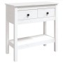 Solid white pine wood console table 75x35x75 cm by vidaXL, Side tables - Ref: Foro24-814620, Price: 110,23 €, Discount: %