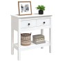 Solid white pine wood console table 75x35x75 cm by vidaXL, Side tables - Ref: Foro24-814620, Price: 110,23 €, Discount: %