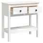 Mesa consola de madera maciza de pino blanco 75x35x75 cm de vidaXL, Mesas auxiliares - Ref: Foro24-814620, Precio: 110,41 €, ...