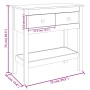 Solid white pine wood console table 75x35x75 cm by vidaXL, Side tables - Ref: Foro24-814620, Price: 110,23 €, Discount: %