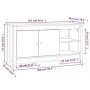 Massiver TV-Schrank aus weißem Kiefernholz, 103 x 36,5 x 52 cm von vidaXL, TV-Möbel - Ref: Foro24-814590, Preis: 91,61 €, Rab...